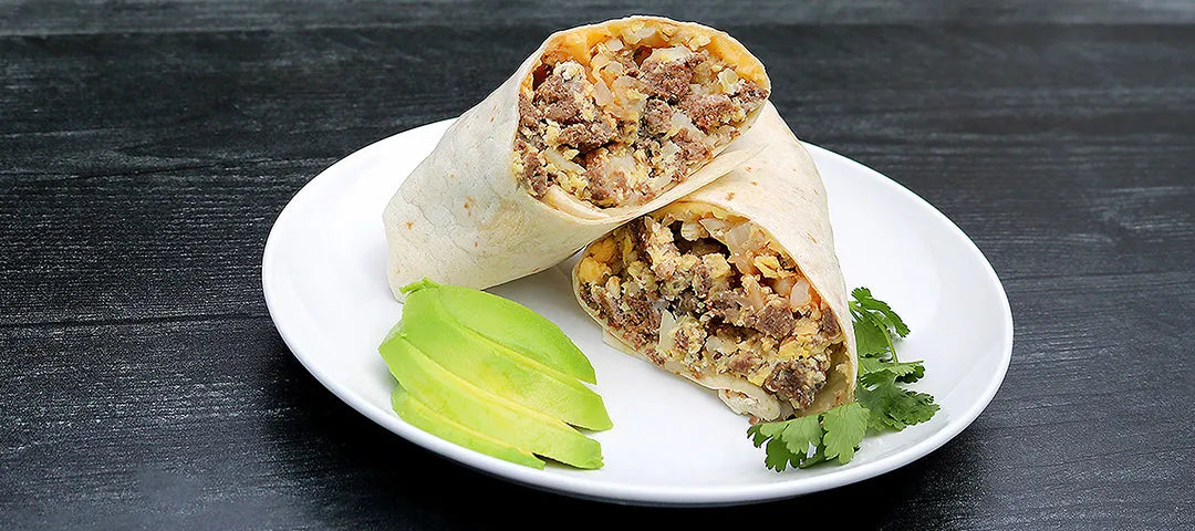 Venison Sausage Breakfast Burrito