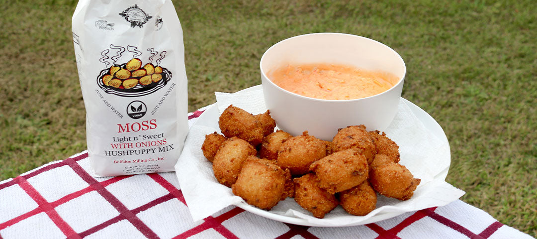Hushpuppies with Pimento Cheese Dip