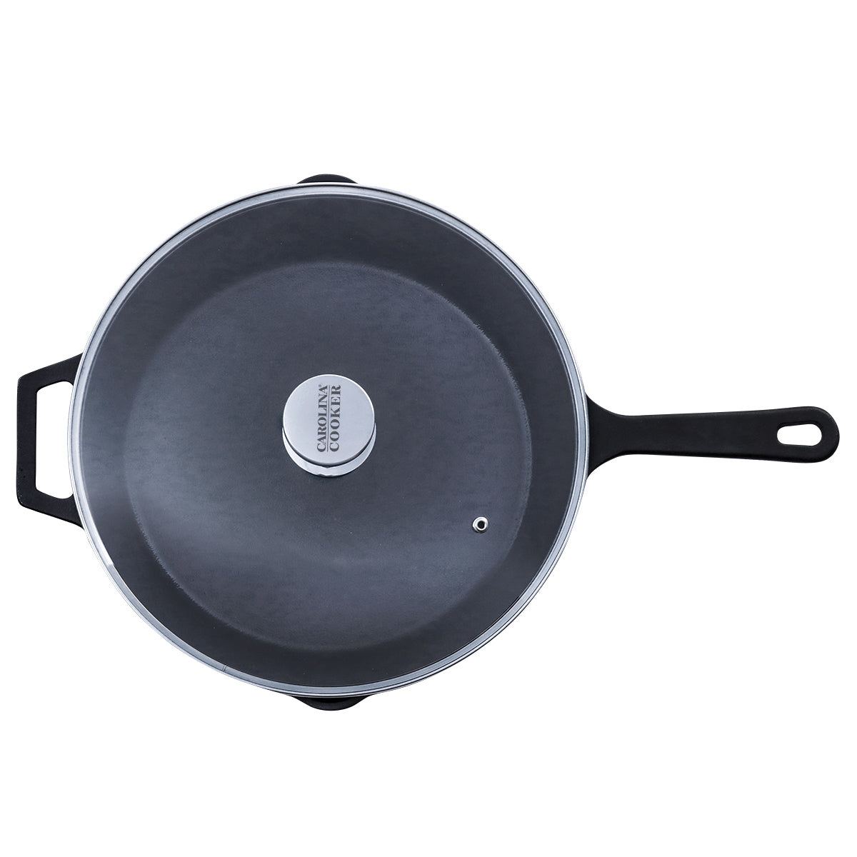 12" CAST IRON DEEP SKILLET W/