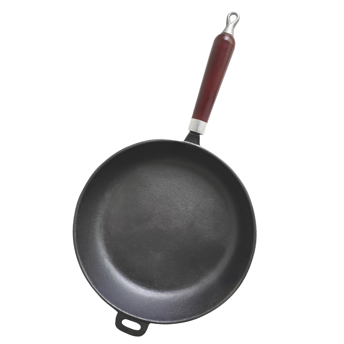 12" CAST IRON FRY PAN W/ WOOD