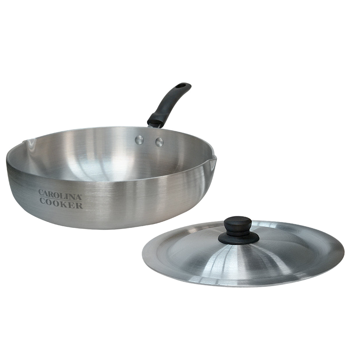 10" FRY PAN W/ POUR SPOUT & LID