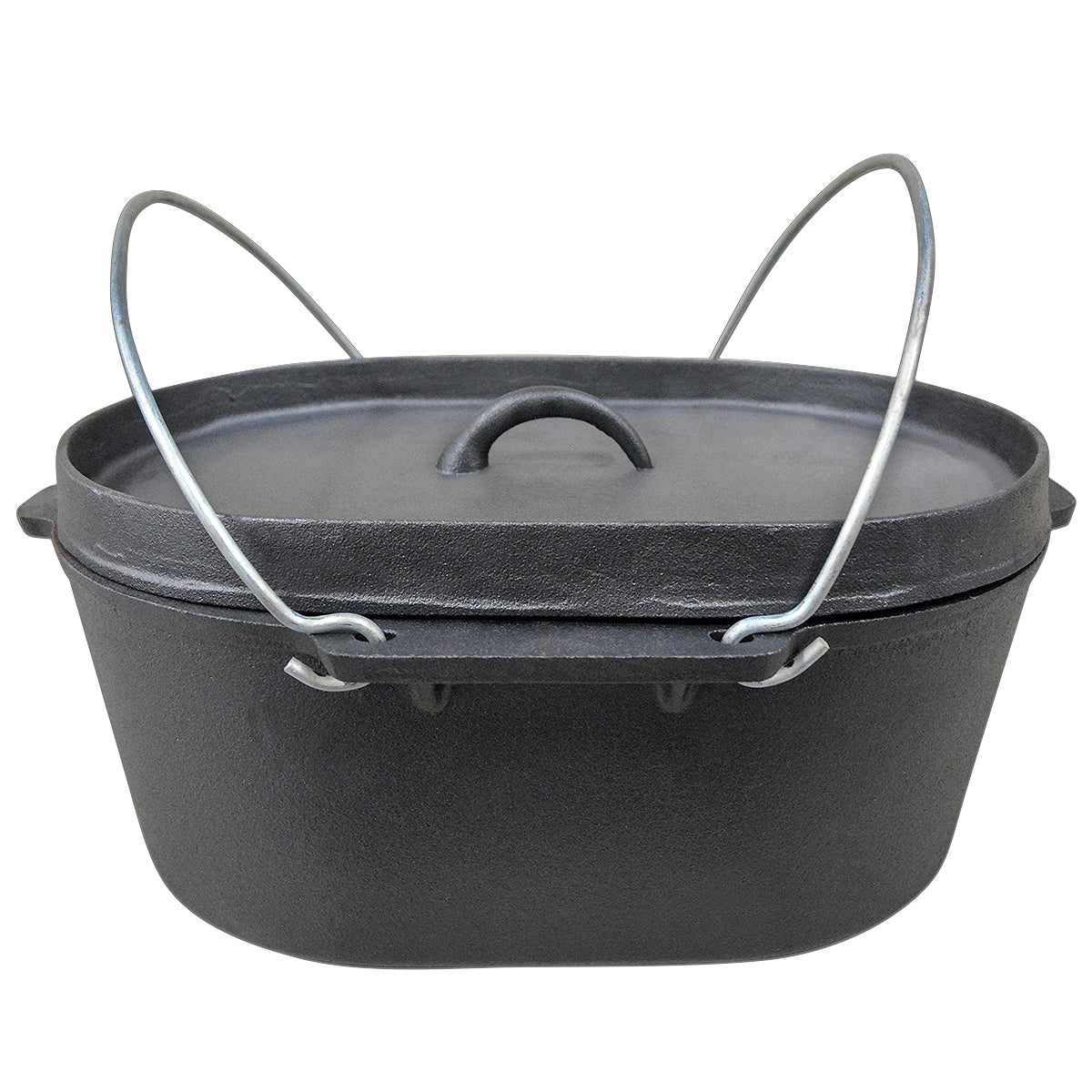 12QT OVALCAST IRON ROASTER W/