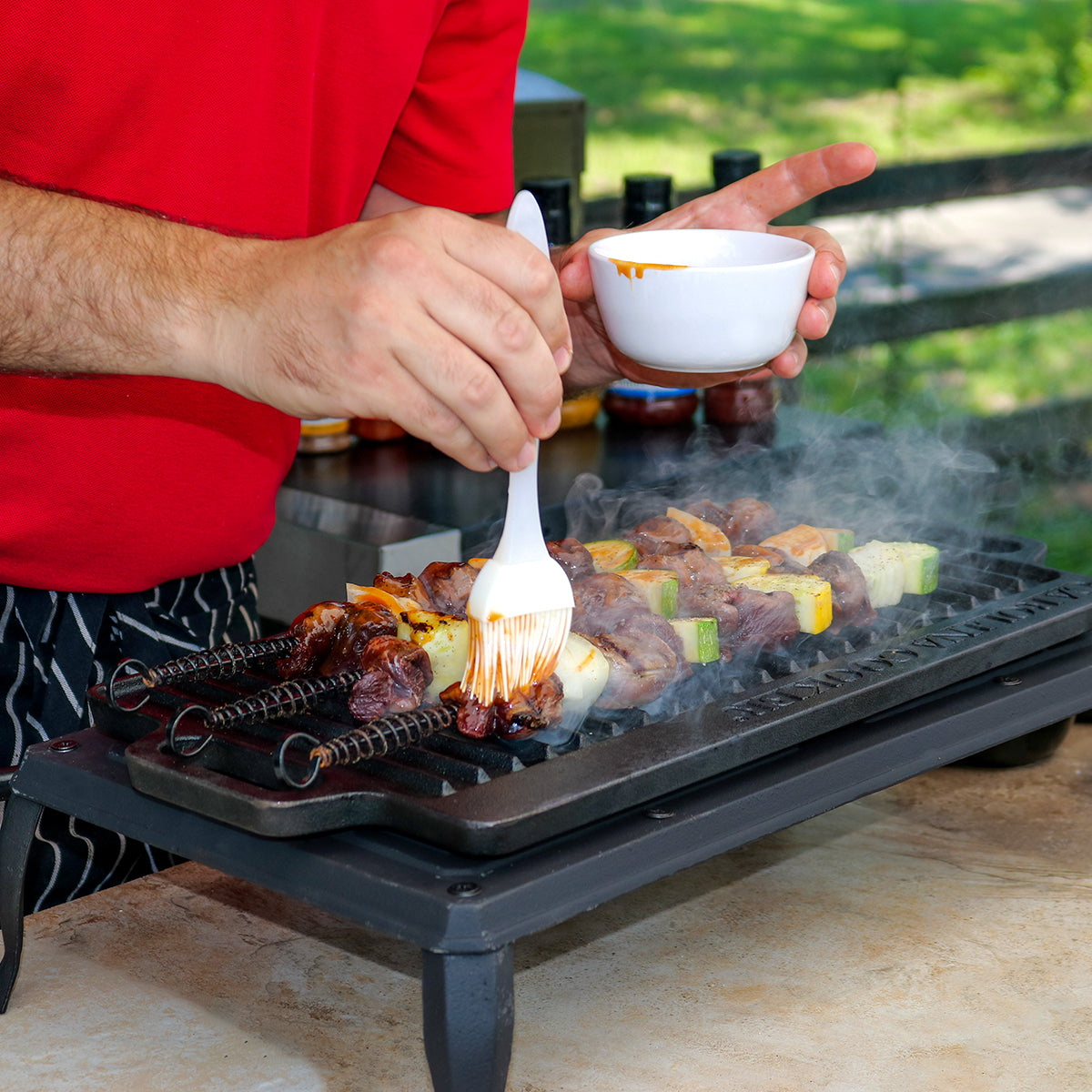 17.5" PRESEASONED CAST GRIDDLE