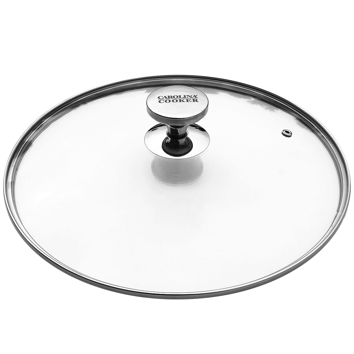 15" GLASS LID W/ SS KNOB