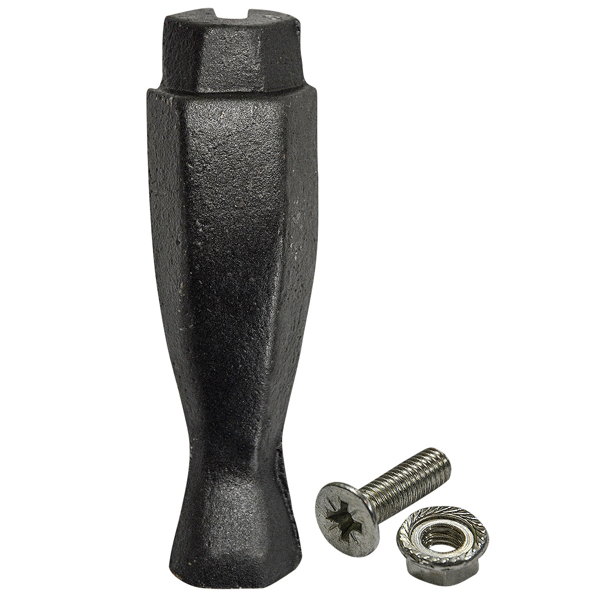 CAST IRON STOVE LEG W/ SCREWS