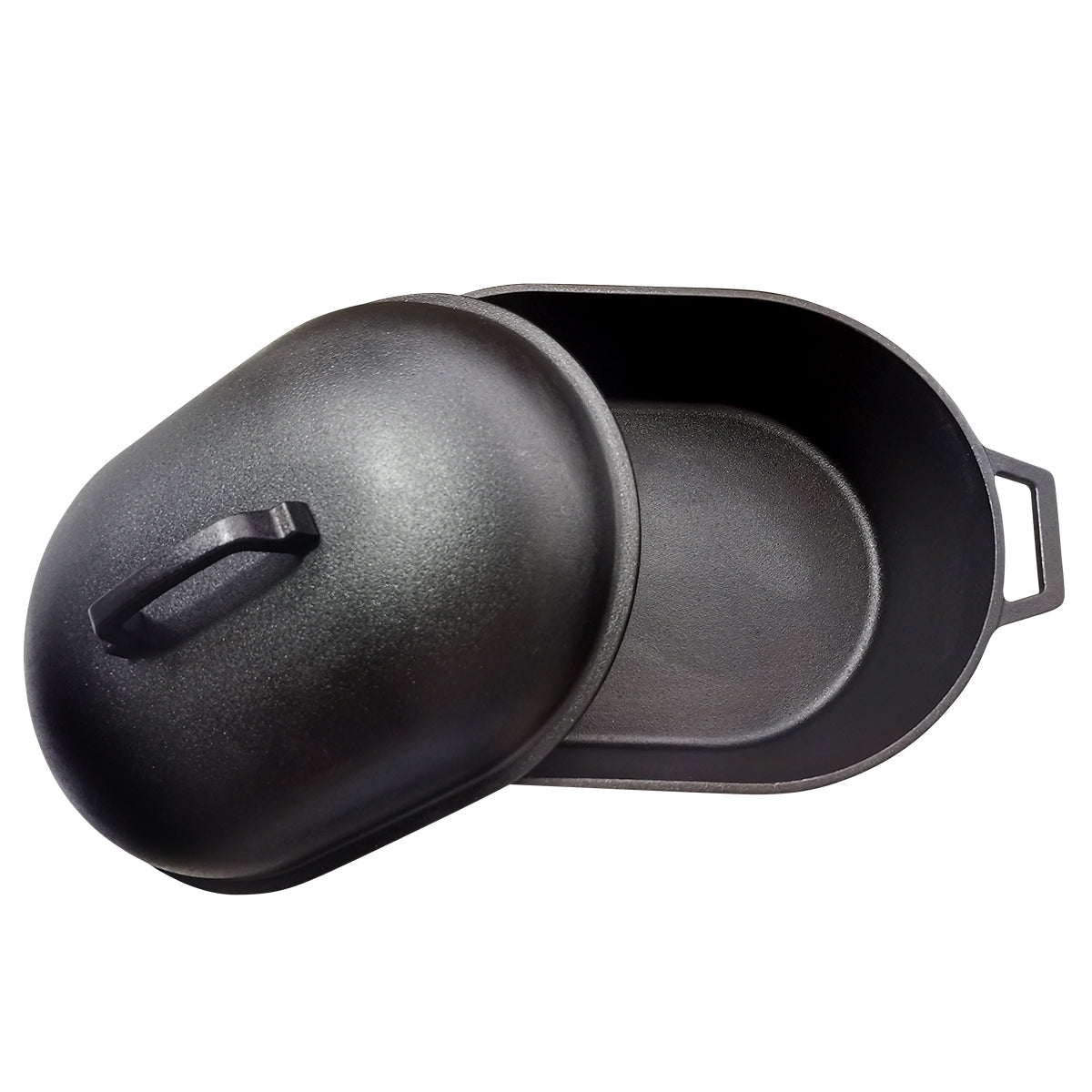 10QT OVAL CAST IRON ROASTER W/