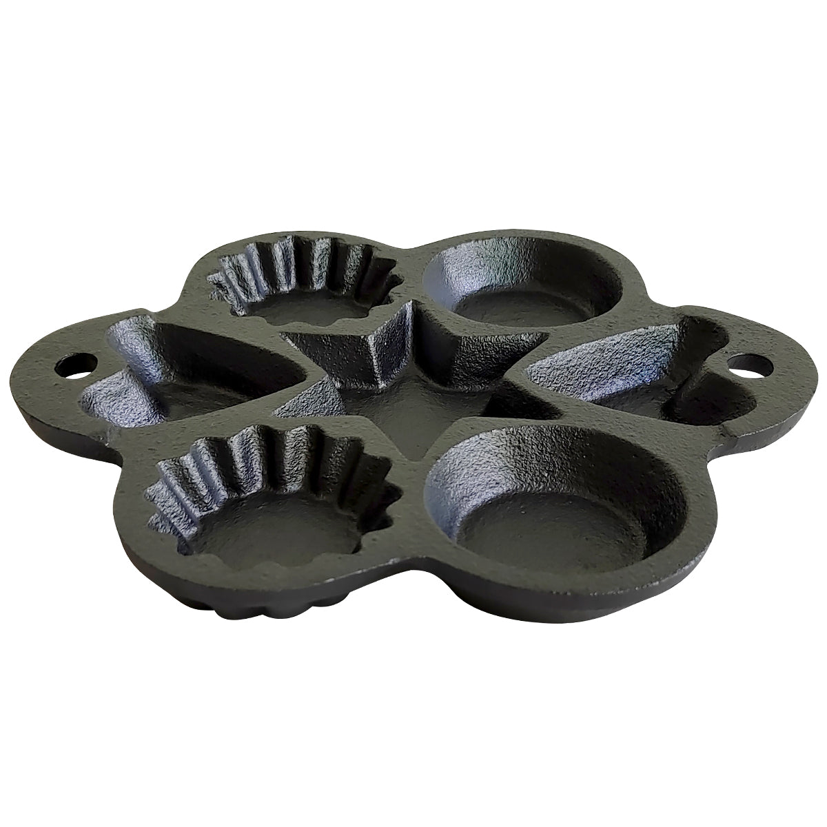7 CUP CAST IRON SHAPE PAN
