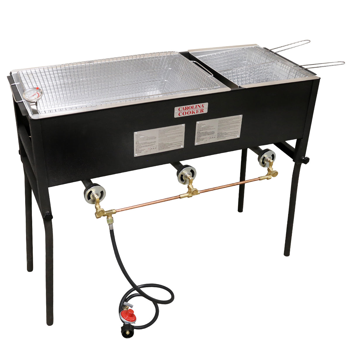 3 BURNER FRYER W/ 2 BASKETS