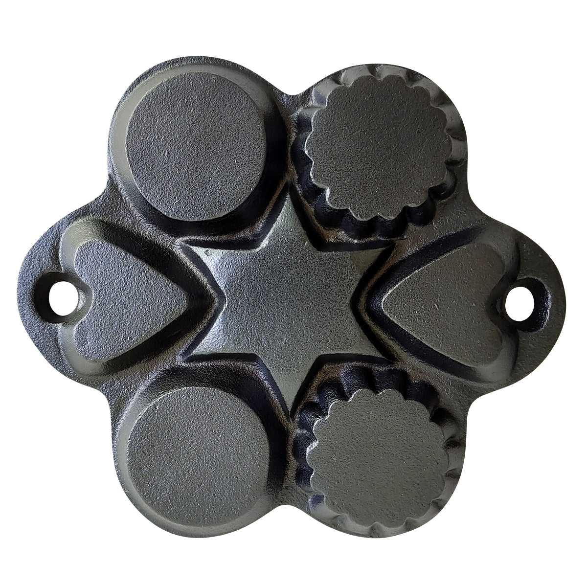 7 CUP CAST IRON SHAPE PAN