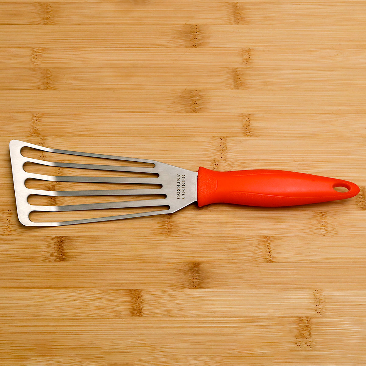 FISH SPATULA W/ RED HNDL SS420