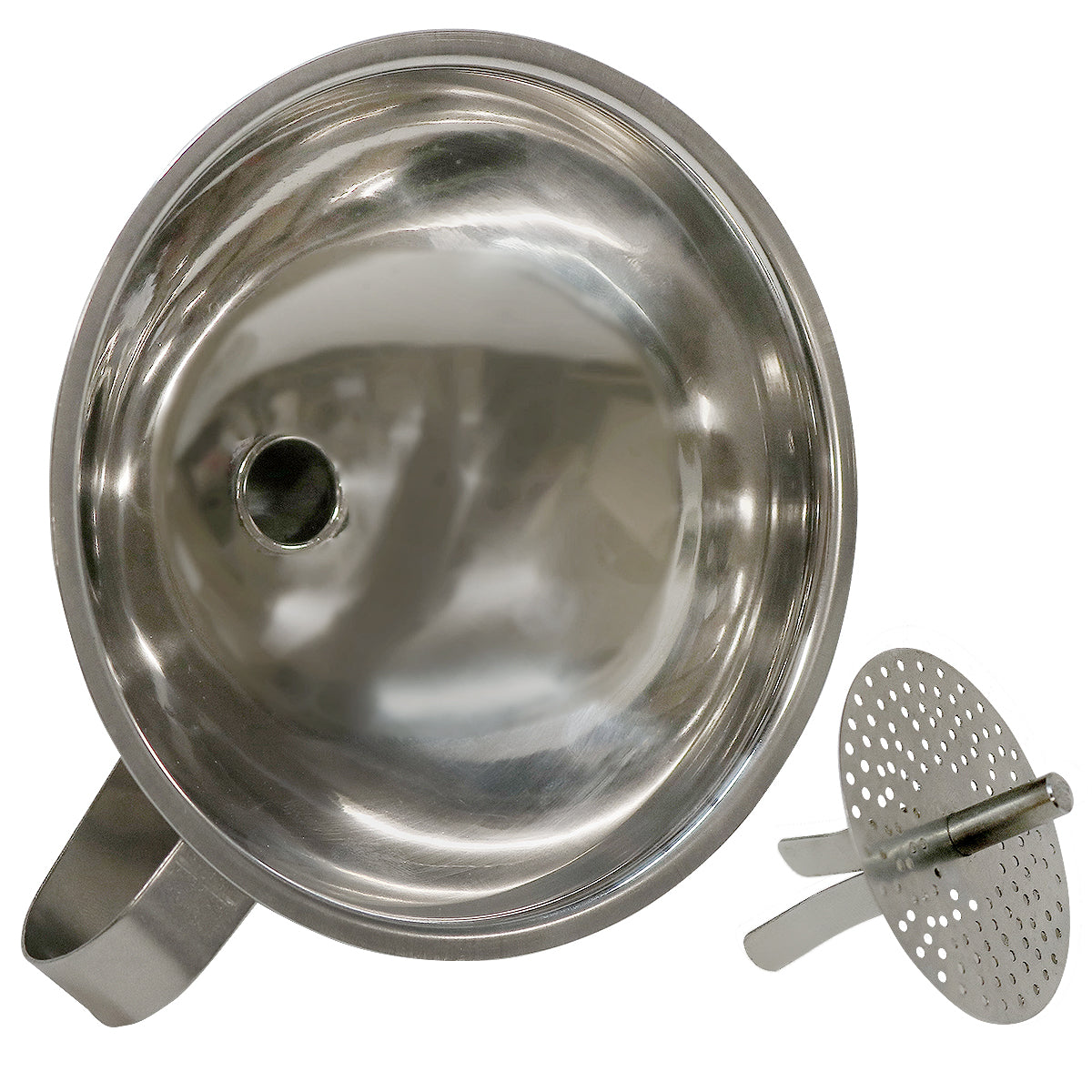 5" SS FUNNEL REMOVABLE STRAINER