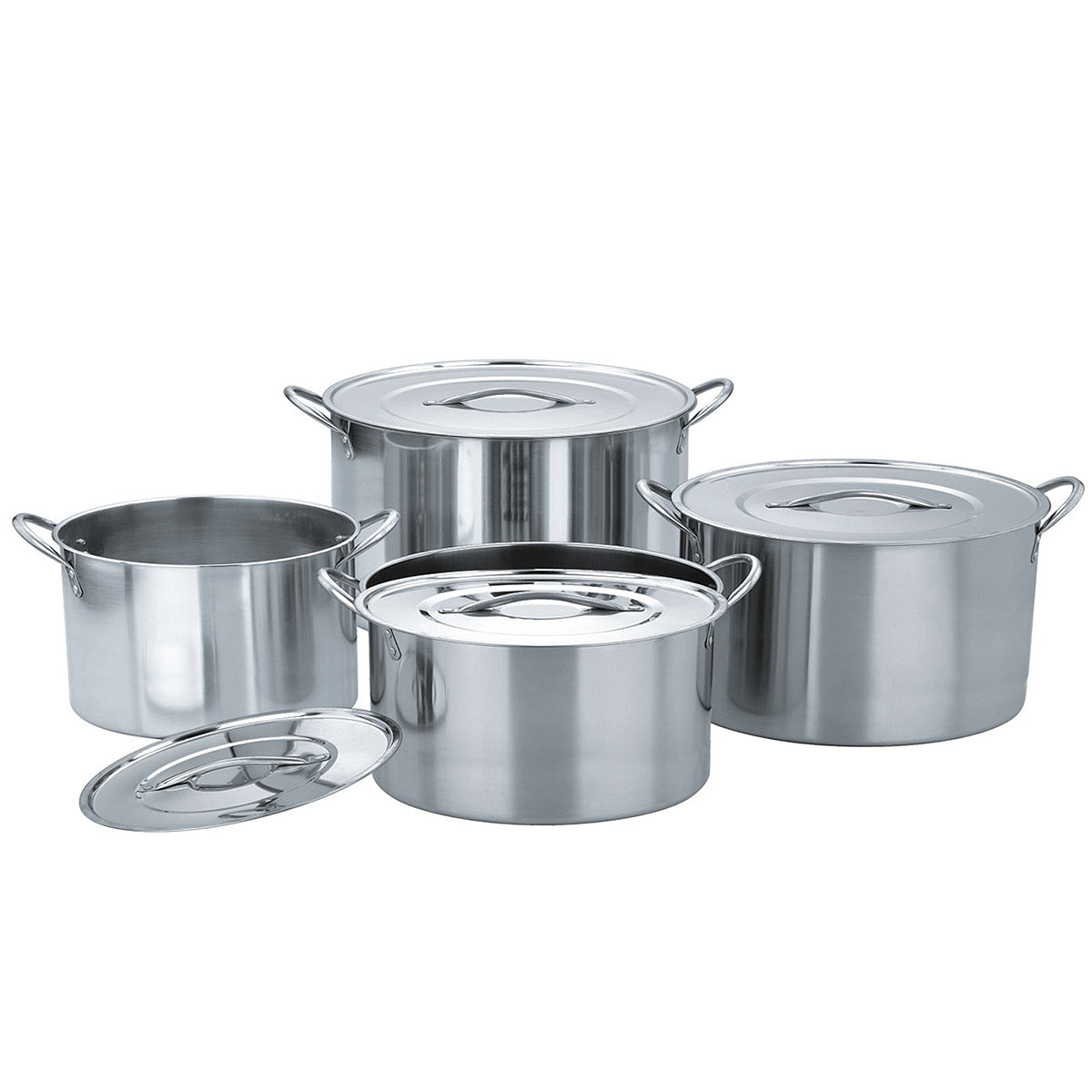 4PC SS STOCK POT SET W/ LIDS