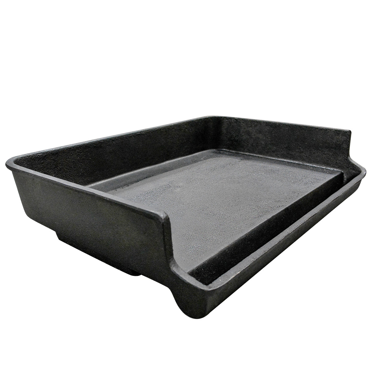 CAST IRON GRIDDLE W/ DRAIN TRAY