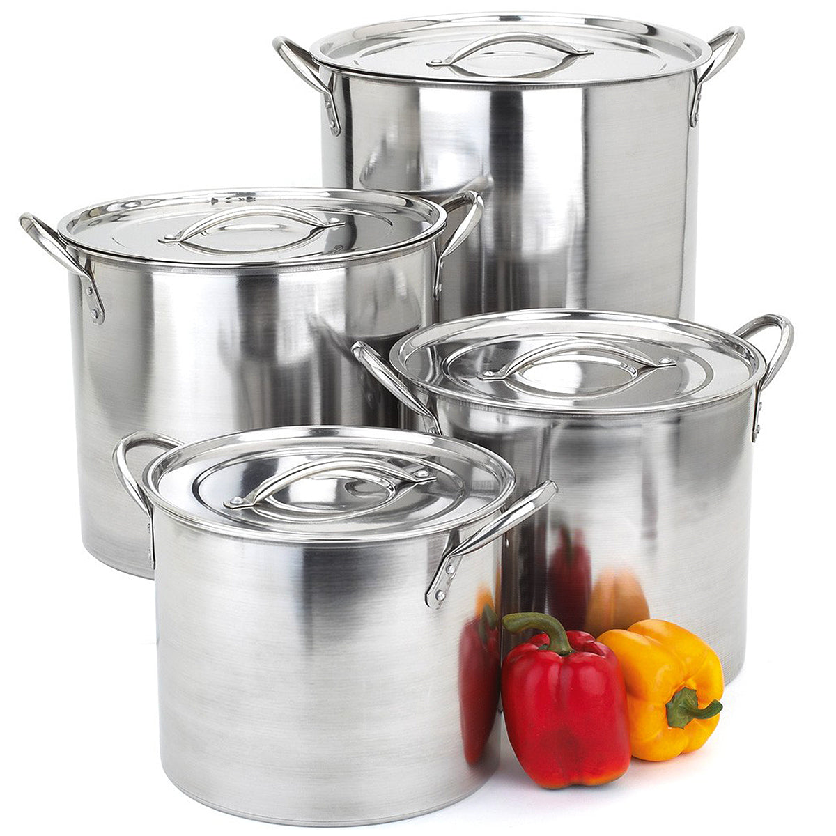 4PC SS STOCK POT SET W/ LIDS