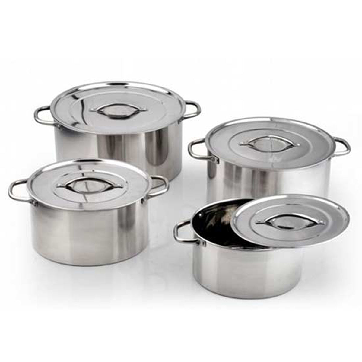 4PC SS STOCK POT SET W/ LIDS
