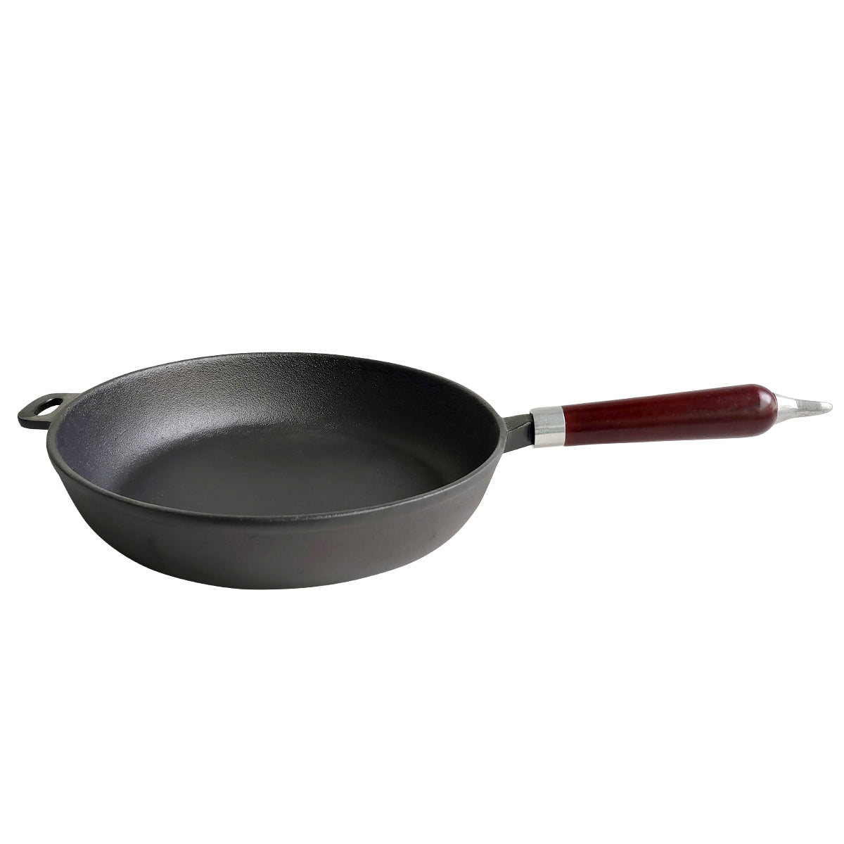 12" CAST IRON FRY PAN W/ WOOD
