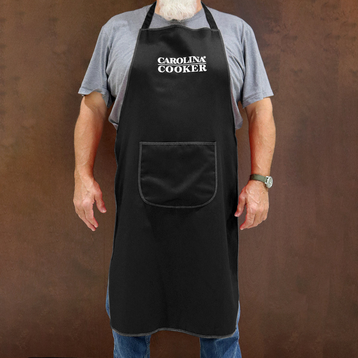 APRON BLACK LONG STRAP CC