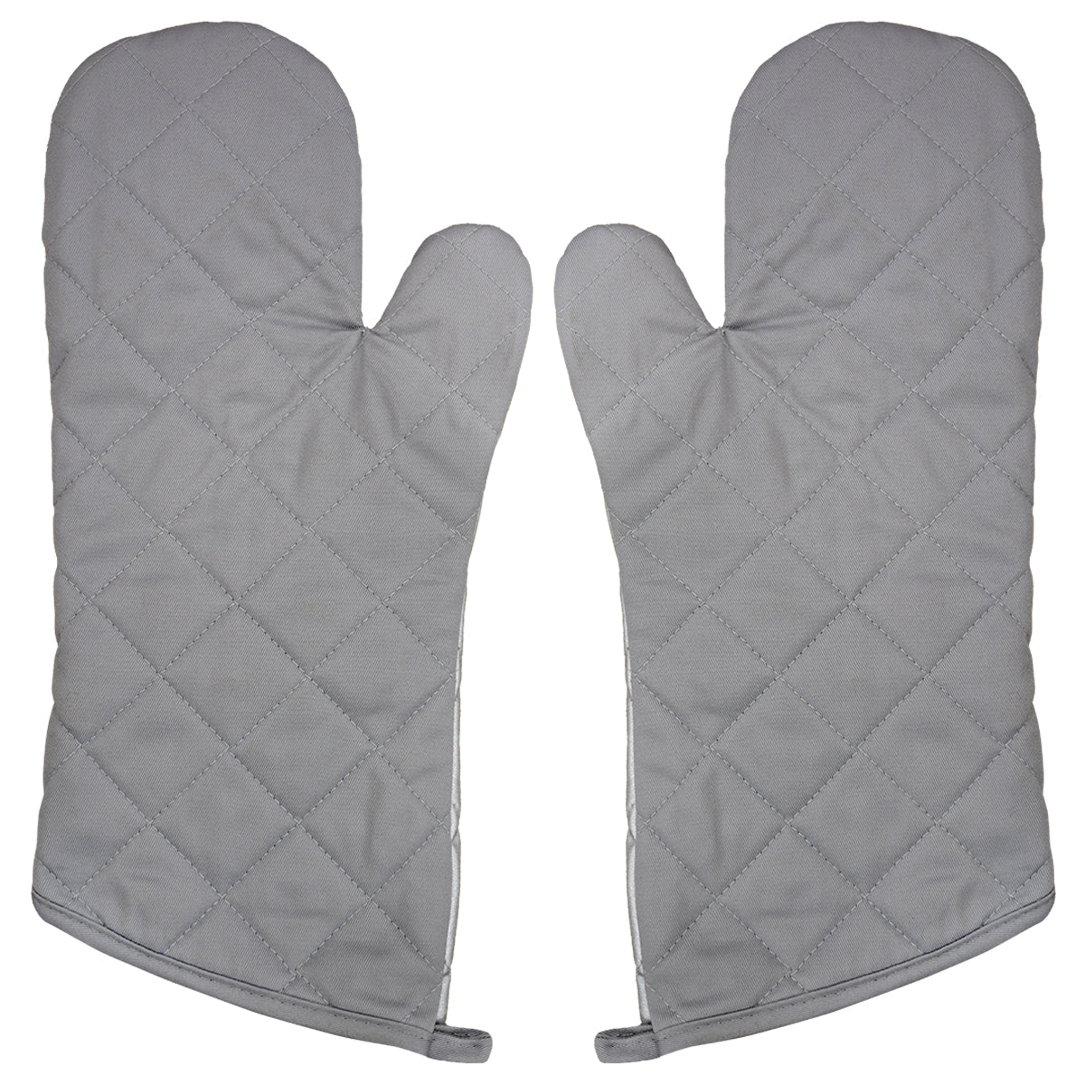 OVEN MITTS PAIR GRAY W/ LOGO