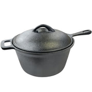 2QT CAST IRON SAUCEPAN & LID