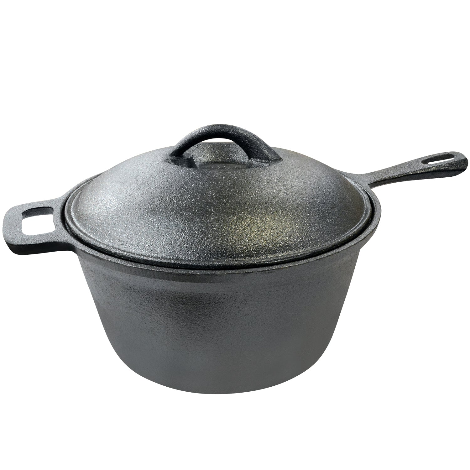 2QT CAST IRON SAUCEPAN & LID