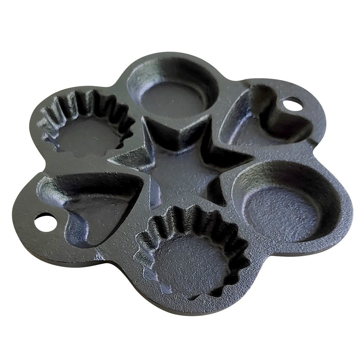 7 CUP CAST IRON SHAPE PAN