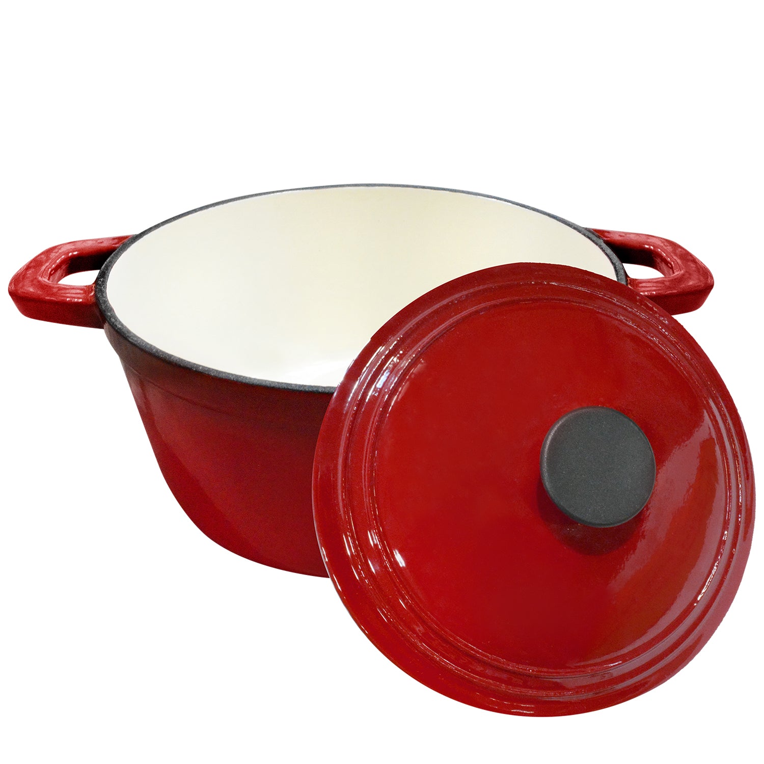 2.5QT RND CAST IRON POT W/ LID